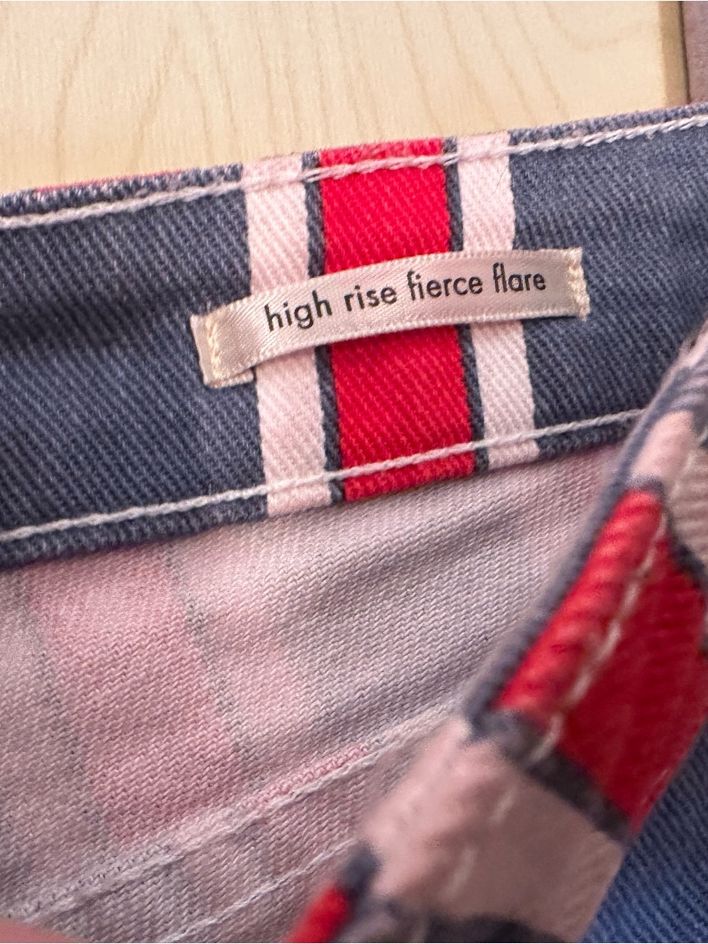 Wrangler Red, Blue & White Striped High-Rise Sailor Jeans - Picture 7 of 12